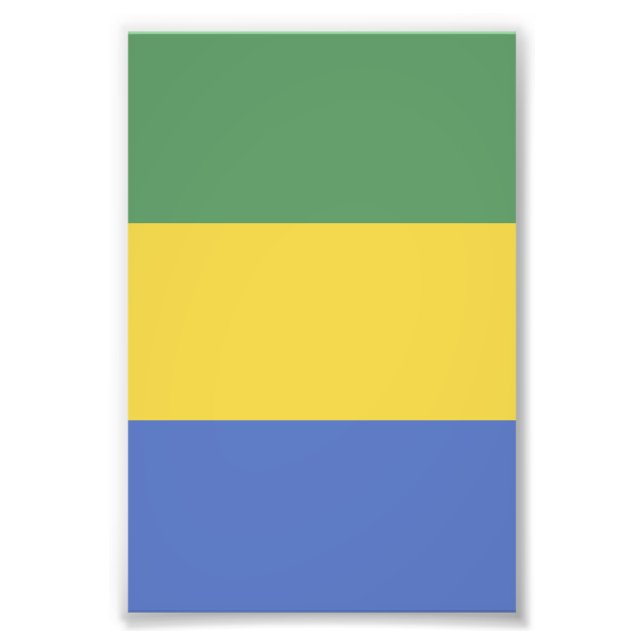Gabon flag photo print (Front)