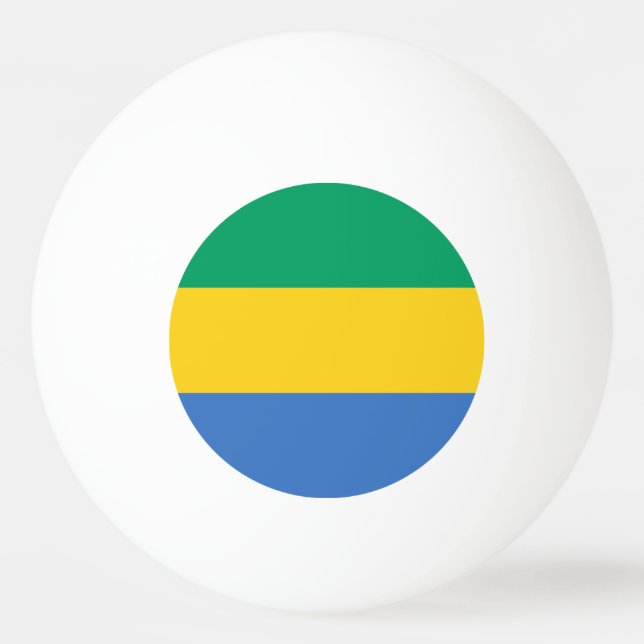 Gabon Flag Ping Pong Ball (Front)