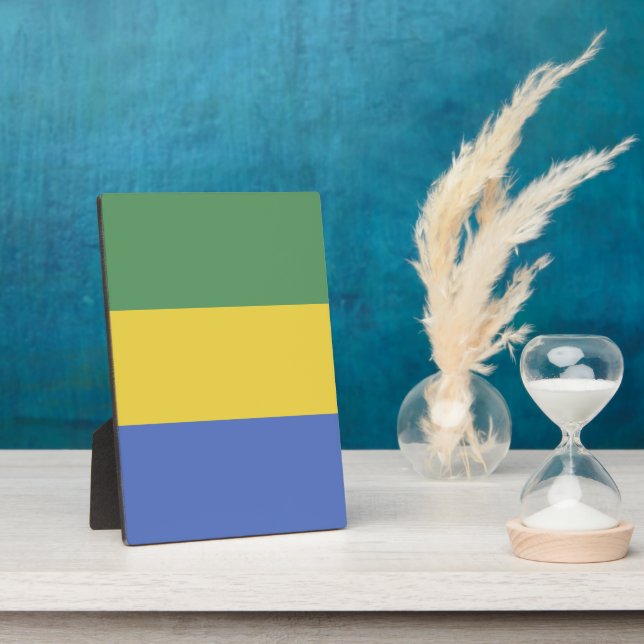 Gabon flag plaque (Side)