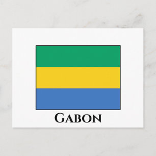 Gabon Flag Postcard
