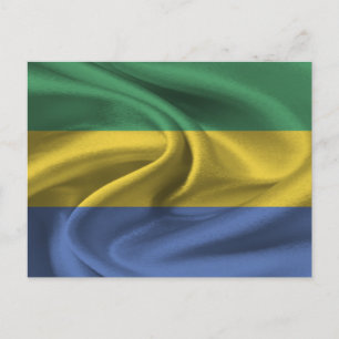 Gabon Flag Postcard