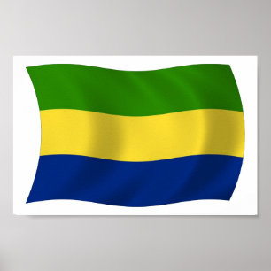 Gabon Flag Poster Print