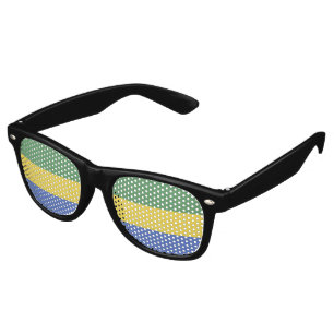 Gabon flag retro sunglasses