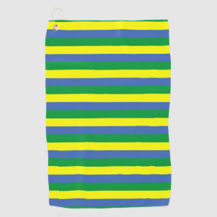 gabon flag stripes country symbol green blue yello golf towel