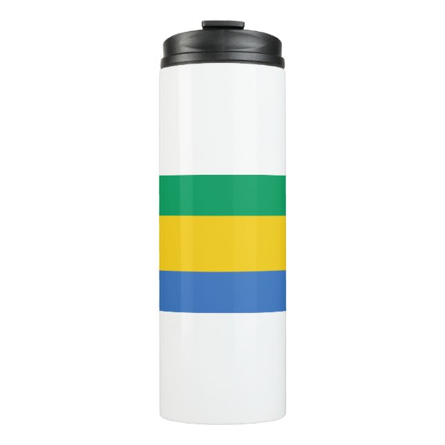 Gabon Flag Thermal Tumbler (Front)