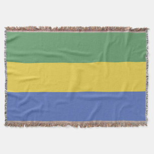 Gabon flag throw blanket