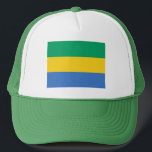 Gabon Flag Trucker Hat<br><div class="desc">Patriotic flag of Gabon.</div>