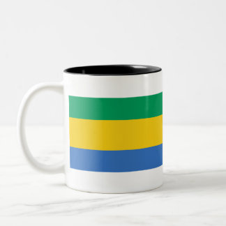 Gabon Flag Two-Tone Coffee Mug