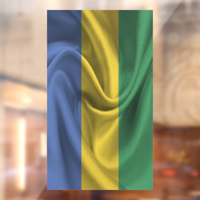 Gabon Flag Window Cling (Sheet 2)