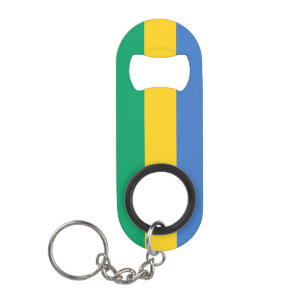 Gabon National Pride Patriotic Keychain Bottle Opener