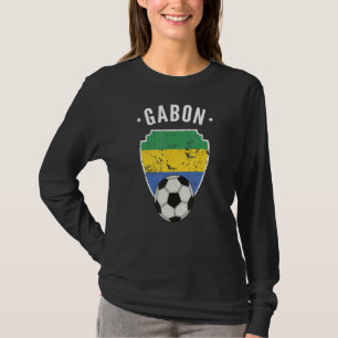 Gabon Soccer Gabon Flag Football Gabonese Pride Ro T-Shirt