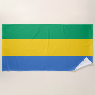 Gabonese Flag (Gabon) Beach Towel