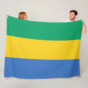 Gabonese Flag (Gabon) Fleece Blanket