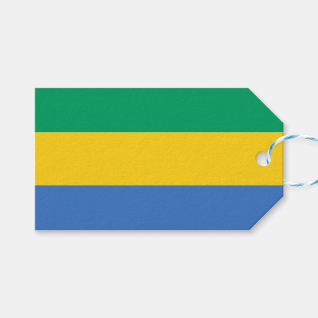 Gabonese Flag (Gabon) Gift Tags (Front (Horizontal))