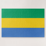 Gabonese Flag (Gabon) Jigsaw Puzzle<br><div class="desc">This design features the national flag of Gabon, which is a country on the west coast of Central Africa. Gabon is located on the equator. Gabon is bordered by Equatorial Guinea to the northwest; Cameroon to the north; the Republic of the Congo on the east and south; and the Gulf...</div>