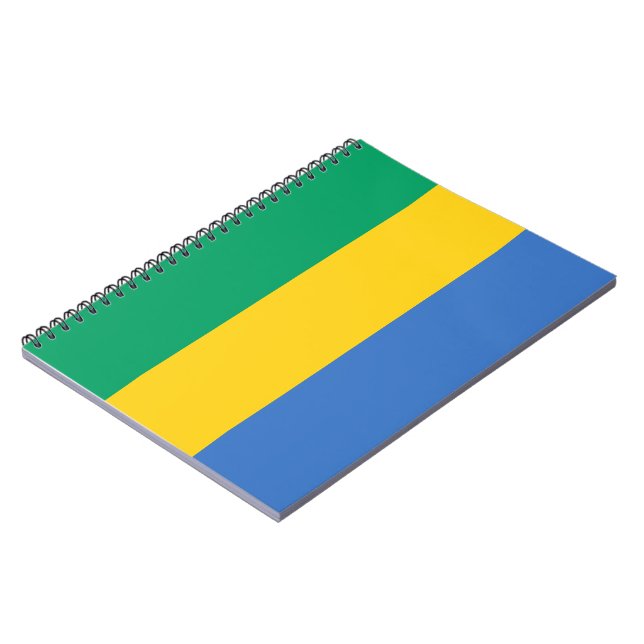 Gabonese Flag (Gabon) Notebook (Left Side)