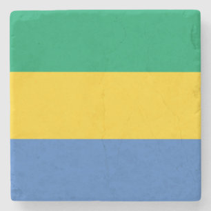Gabonese Flag (Gabon) Stone Coaster