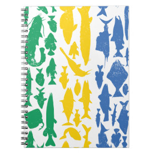 Gabonese Flag Made of Fish – Fishing Design Notebook