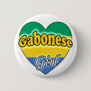Gabonese Girl 2 Inch Round Button