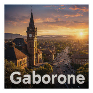 🧲 Gaborone Botswana Vacation Memory For Travelers Poster