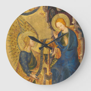 Gabriel And Mary Painting Large Clock