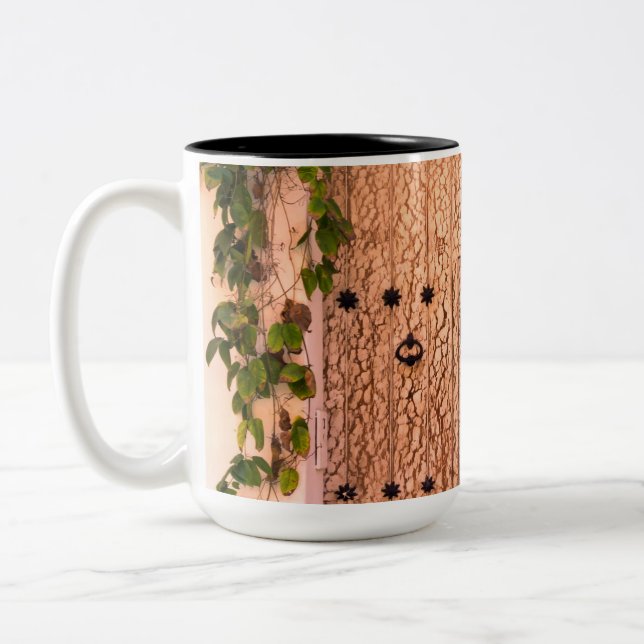 Gabriel Garcia Marquez Graffiti Two-Tone Coffee Mug (Left)