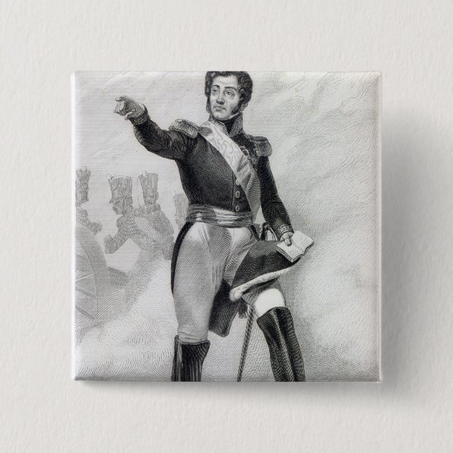 Gabriel Jean Joseph Molitor 2 Inch Square Button (Front)