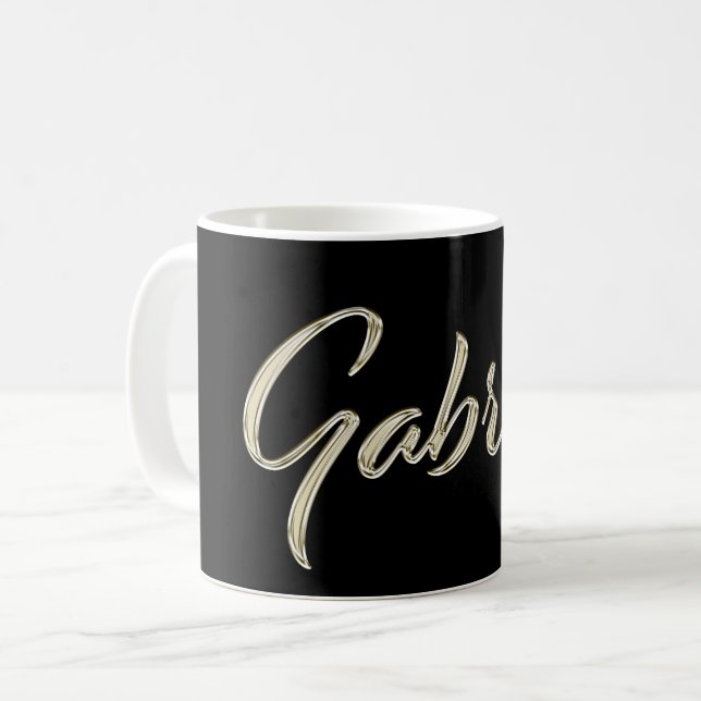 Gabriel Name whitegold Tasse Teetasse (Devant gauche)
