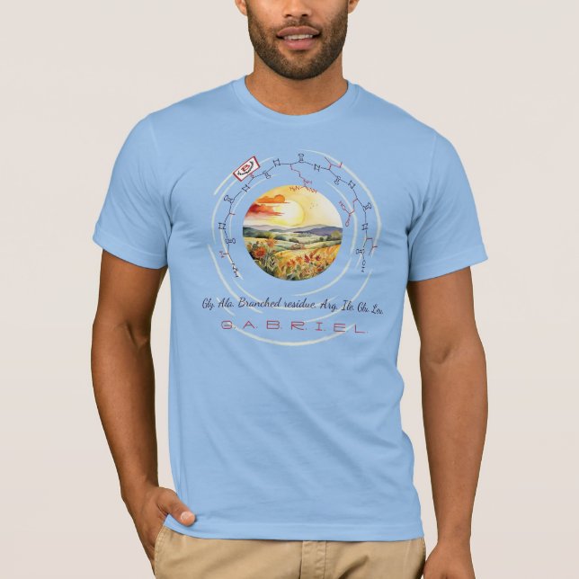 GABRIEL peptide, Moon 8 w/ custom text, light T-Shirt (Front)