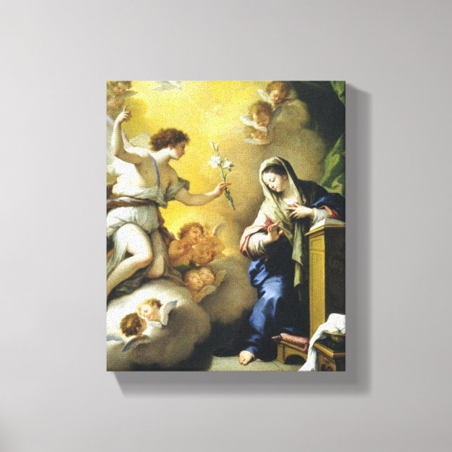 Gabriel Predicts Jesus' Birth Canvas Print (Front)