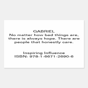 Gabriel Quote in "Inspiring Influence" Sticker