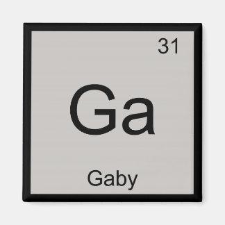Gaby Name Chemistry Element Periodic Table Magnet