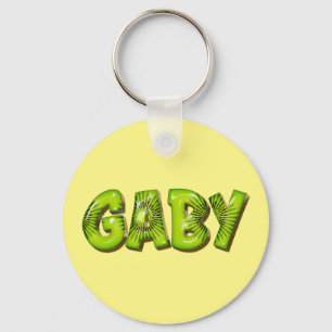 Gaby Name Kiwi Design Keychain