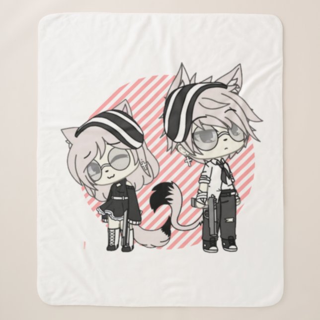 gacha,gacha life,gacha club,game,anime, sherpa blanket (Front)