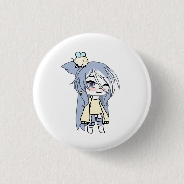 gacha, gachalife, gachaclub, game, anime, cute 1 inch round button (Front)