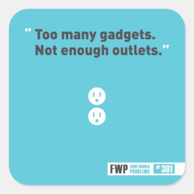 Gadgets Square Sticker (Front)