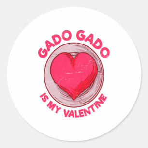 Gado Gado Is My Valentine Indonesian Salad Vegetar Classic Round Sticker