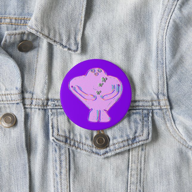 Gadol the Golem 3 Inch Round Button (In Situ)