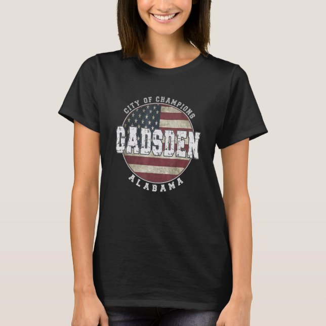 Gadsden Alabama  Vintage American flag T-Shirt (Front)