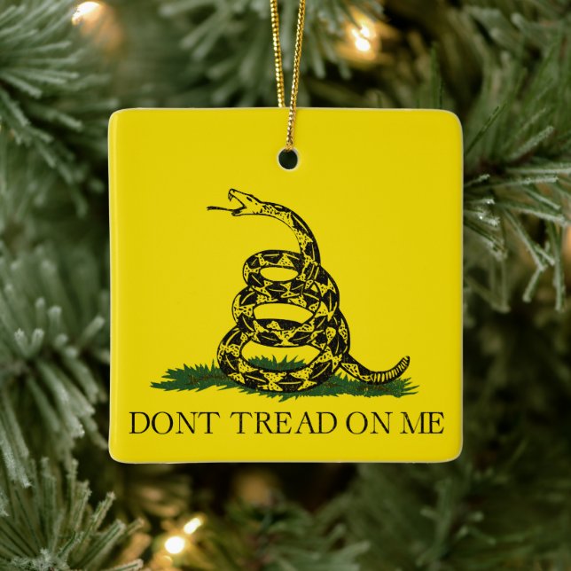 Gadsden Don't Tread On Me Ceramic Ornament (Tree)