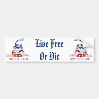 Gadsden - Don't Tread on Me, Live Free or Die Bumper Sticker