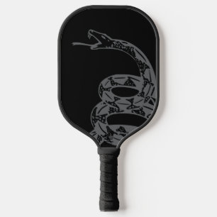 Gadsden Flag Don't Tread on Me Grey Pickleball Paddle