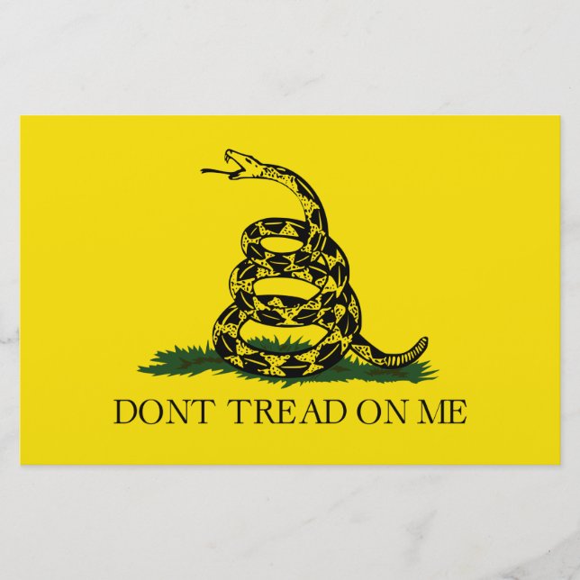 Gadsden Flag (Don't Tread on Me) (Snake Flag) Stationery (Front)