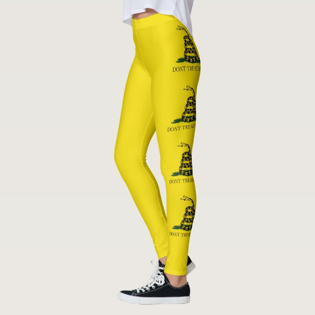 Gadsden Flag (Don't Tread on Me) (USA Snake Flag) Leggings (Left)
