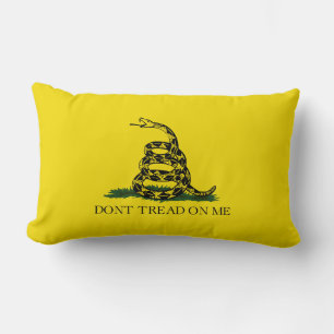 Gadsden Flag (Don't Tread on Me) (USA Snake Flag) Lumbar Pillow