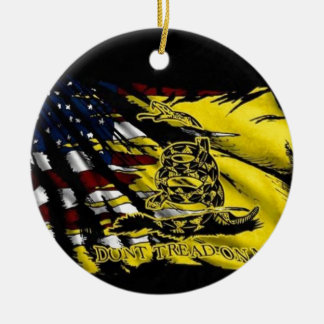 Gadsden Flag - Liberty Or Death Ceramic Ornament