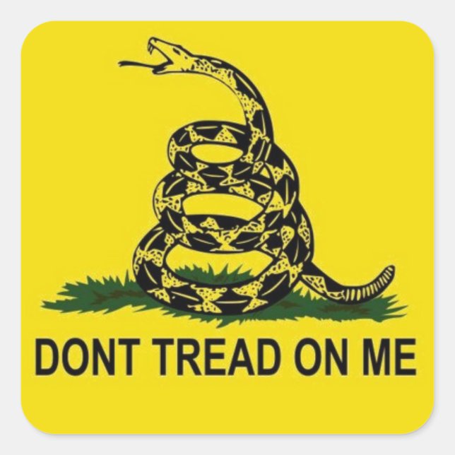 Gadsden Flag Square Sticker (Front)