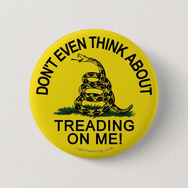 Gadsden Flag updated 2 Inch Round Button (Front)