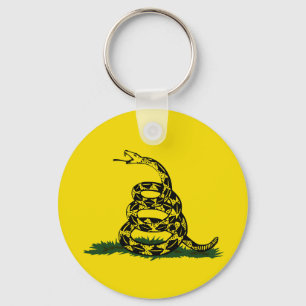 Gadsden flag variant keychain