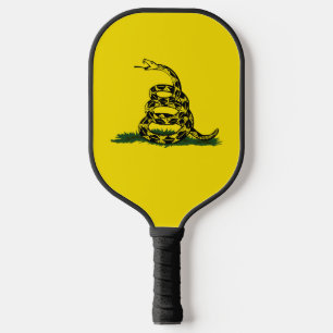 Gadsden flag variant pickleball paddle